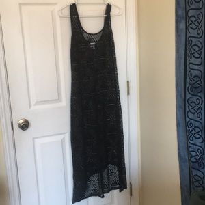 High-low lace swimsuit coverup